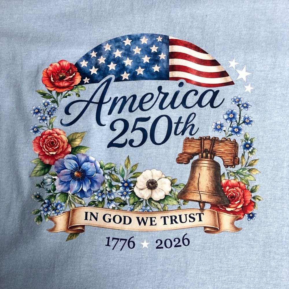 America 250th Light Blue Graphic Tee - Picture 3 of 10